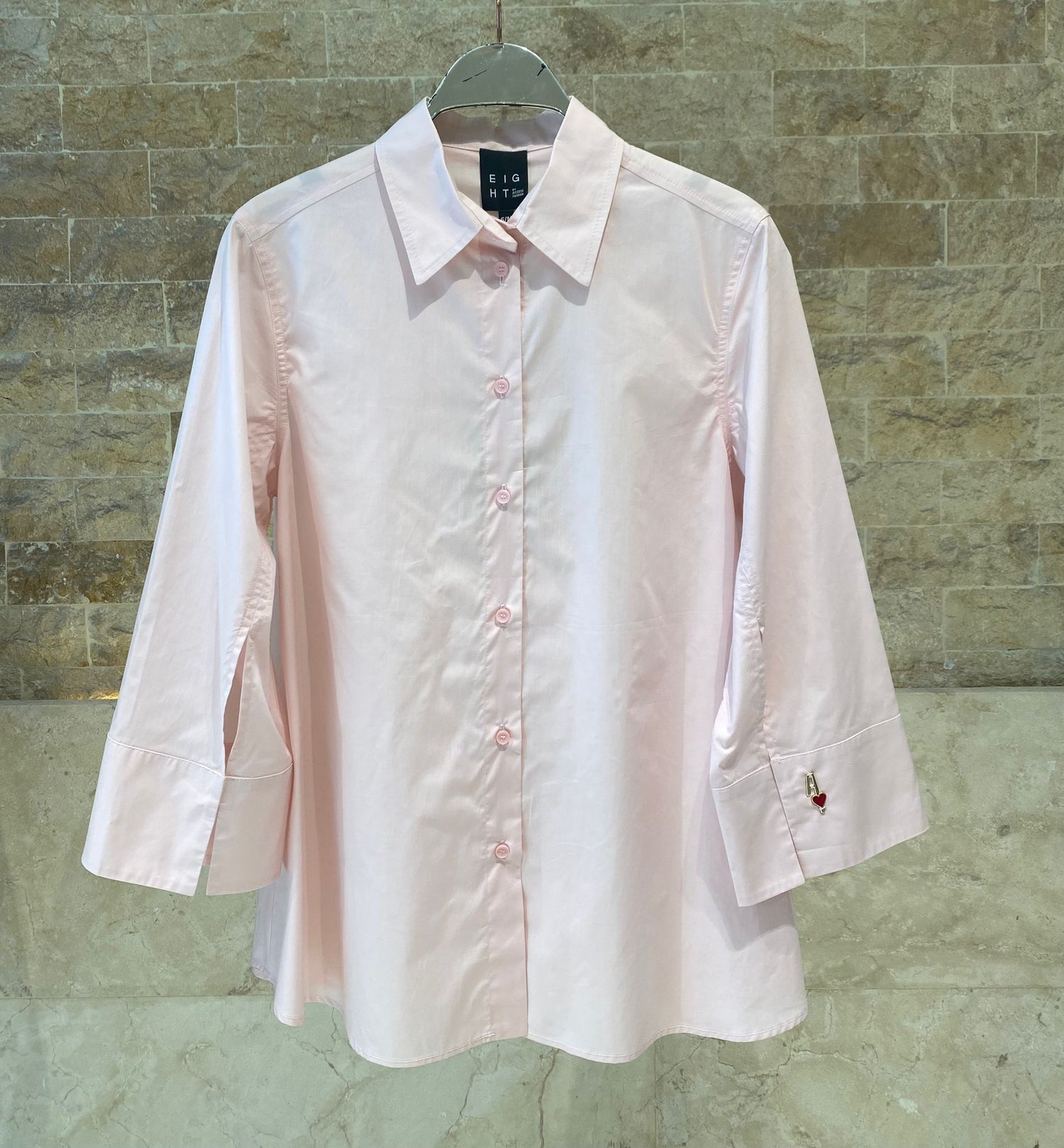 63-7013 Shirt with Wide Sleeves - Brown Loft