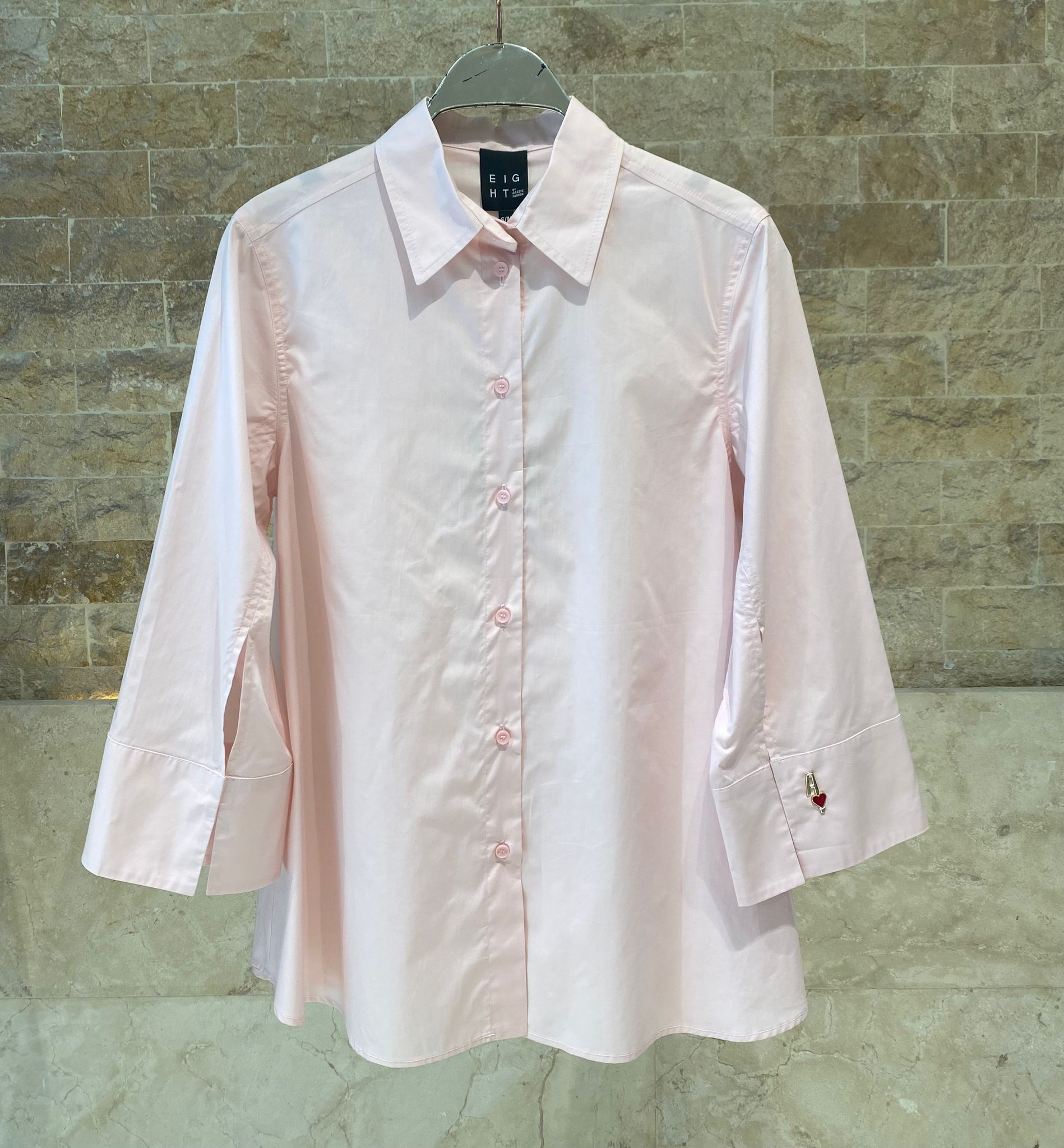 63-7013 Shirt with Wide Sleeves - Brown Loft