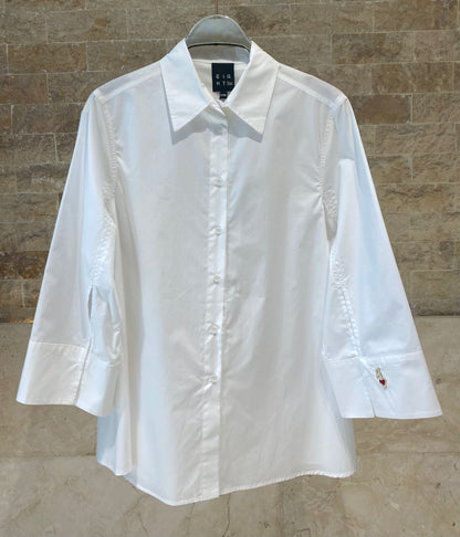 63-7013 Shirt with Wide Sleeves - Brown Loft