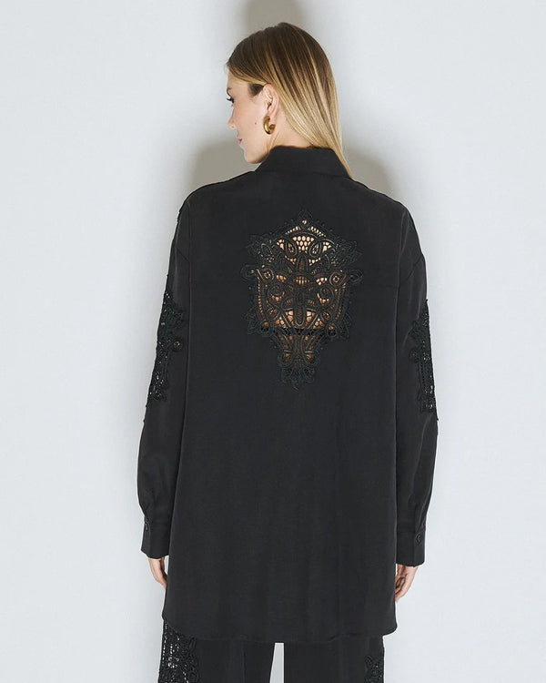 63-7019 Shirt with Lace Details