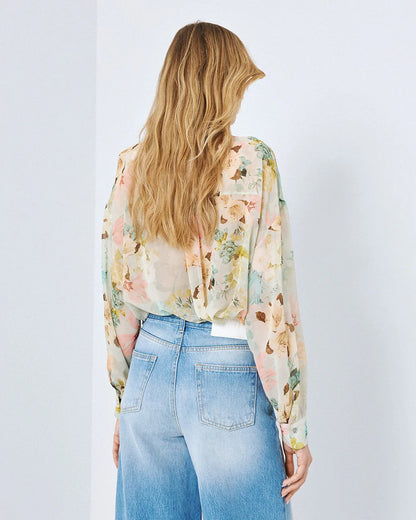 63-7072 Floral Shirt - Brown Loft