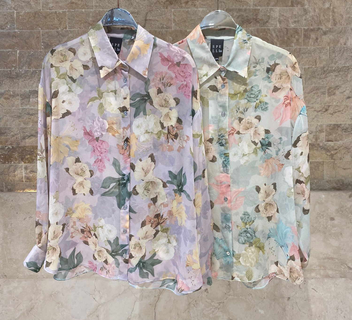 63-7072 Floral Shirt - Brown Loft