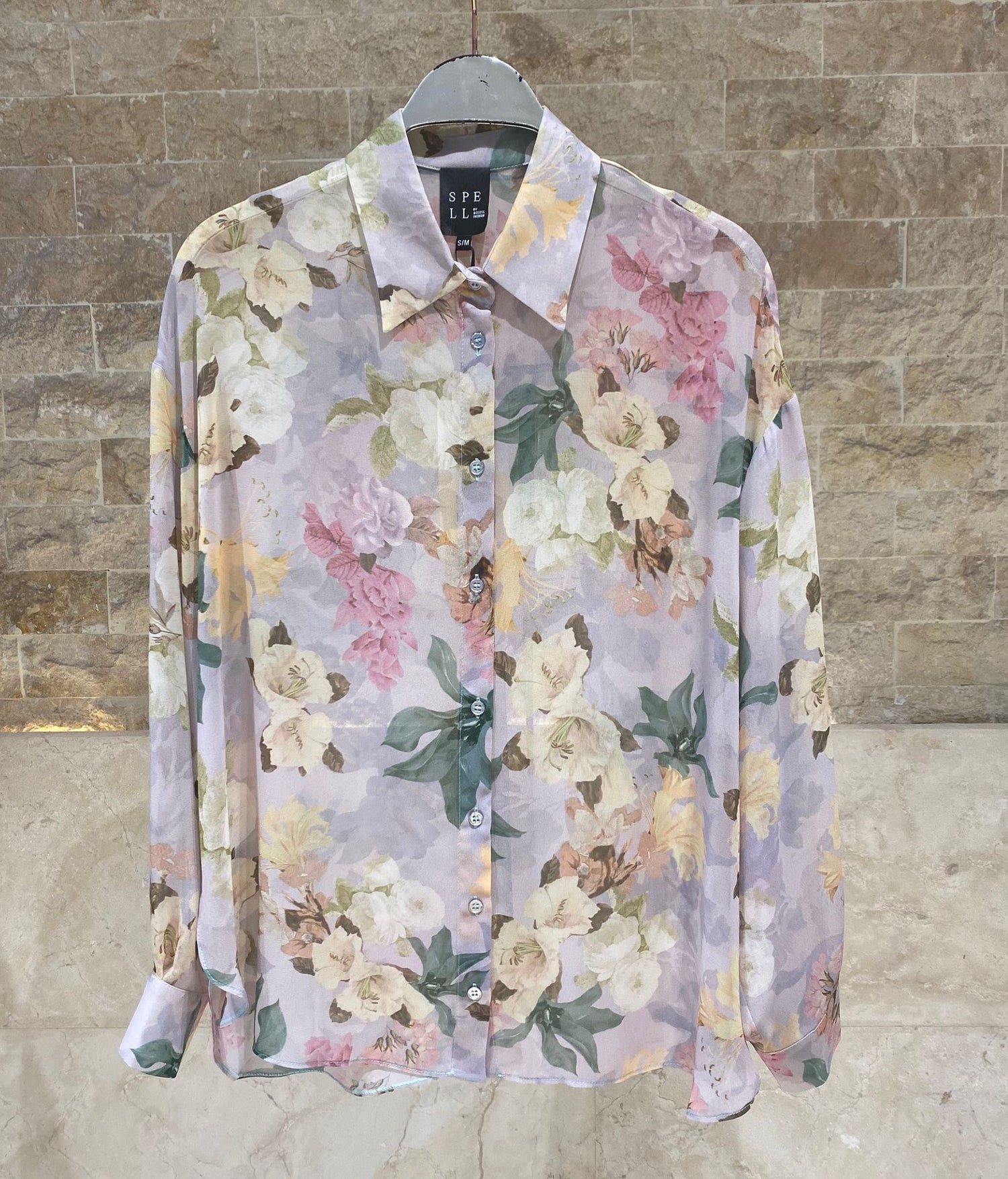 63-7072 Floral Shirt - Brown Loft
