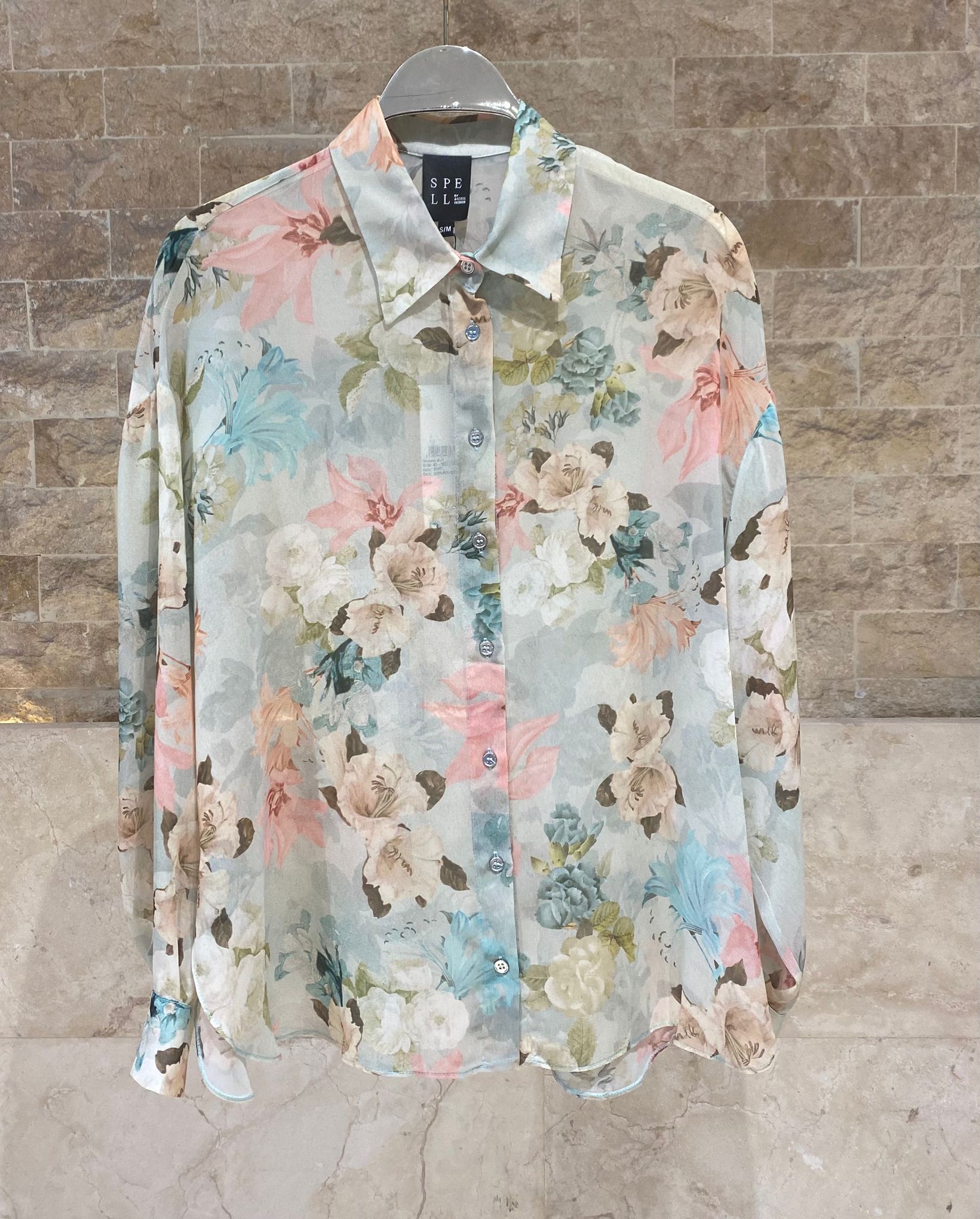 63-7072 Floral Shirt - Brown Loft