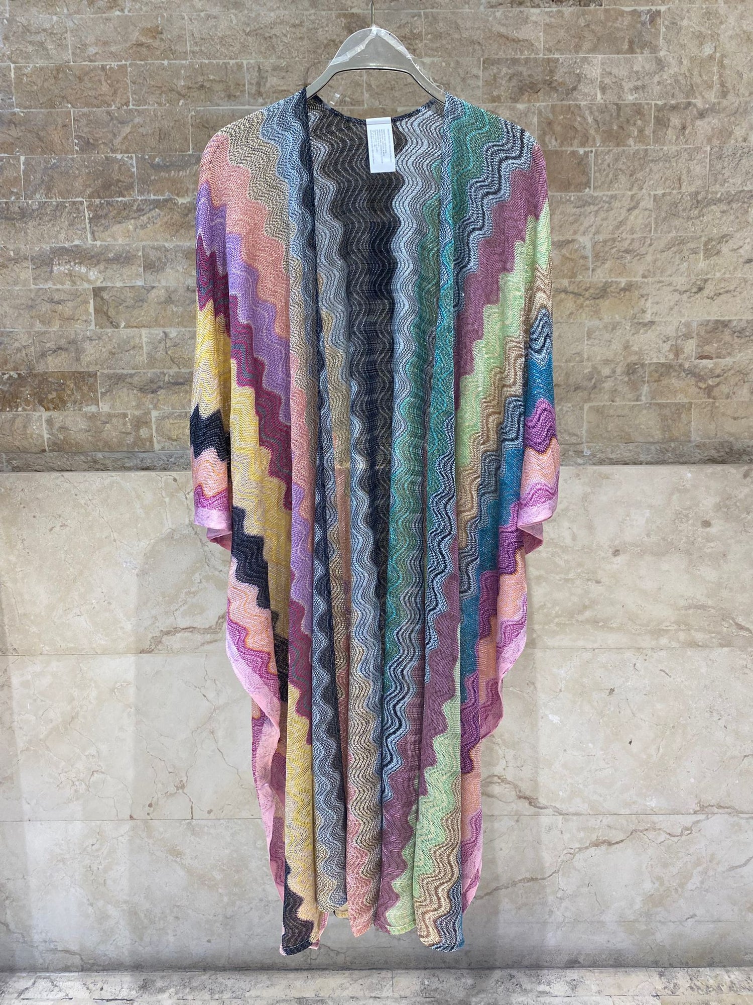 67169-1300 Knit Lurex Long Cardigan كارديغان طويل محبوك بخيوط اللوريكس