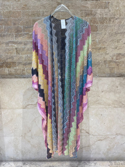 67169-1300 Knit Lurex Long Cardigan كارديغان طويل محبوك بخيوط اللوريكس