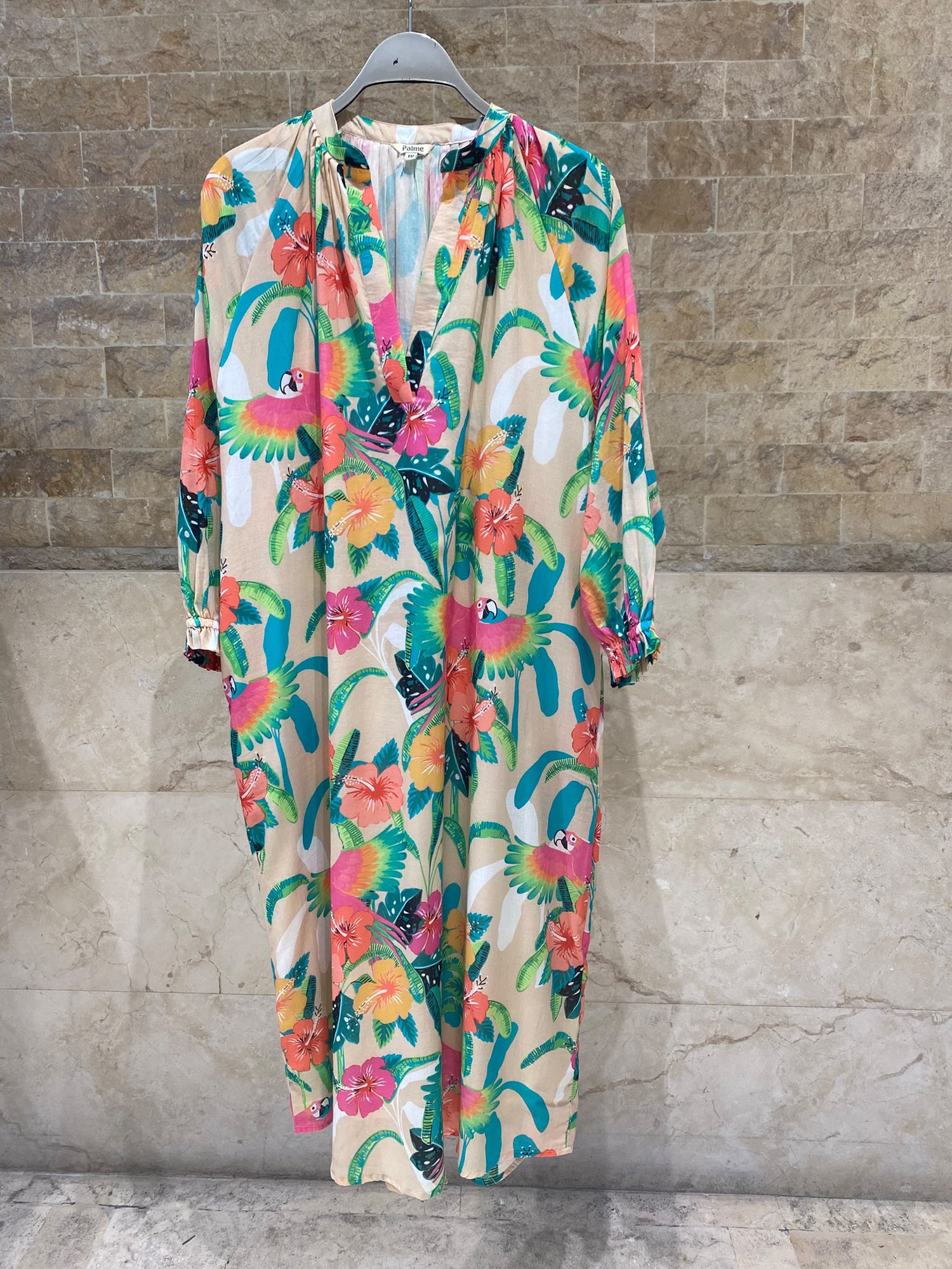 Tropical Print Midi Dress 67930