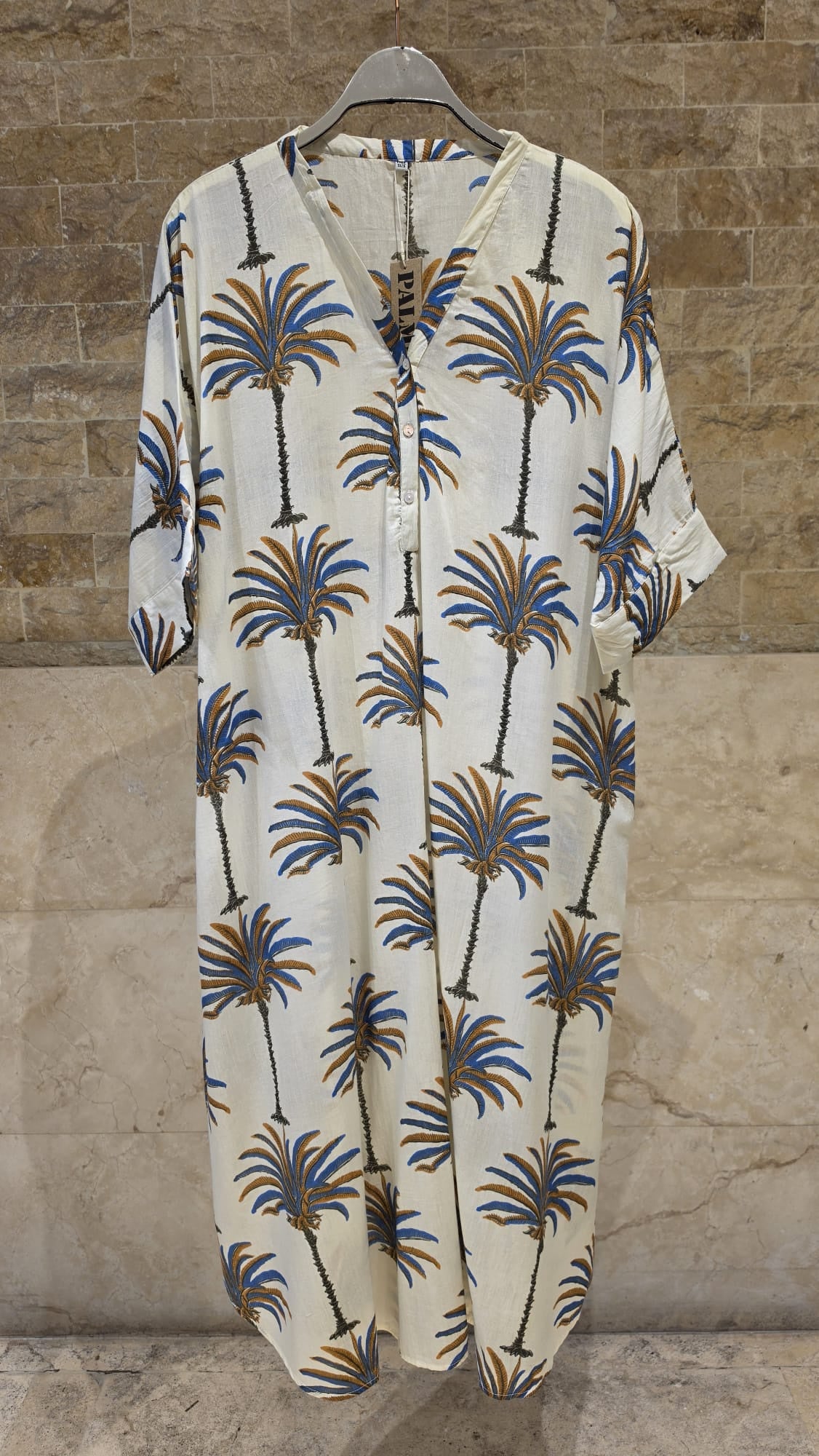 67983-0306 Palm Tree Print Tunic Dress