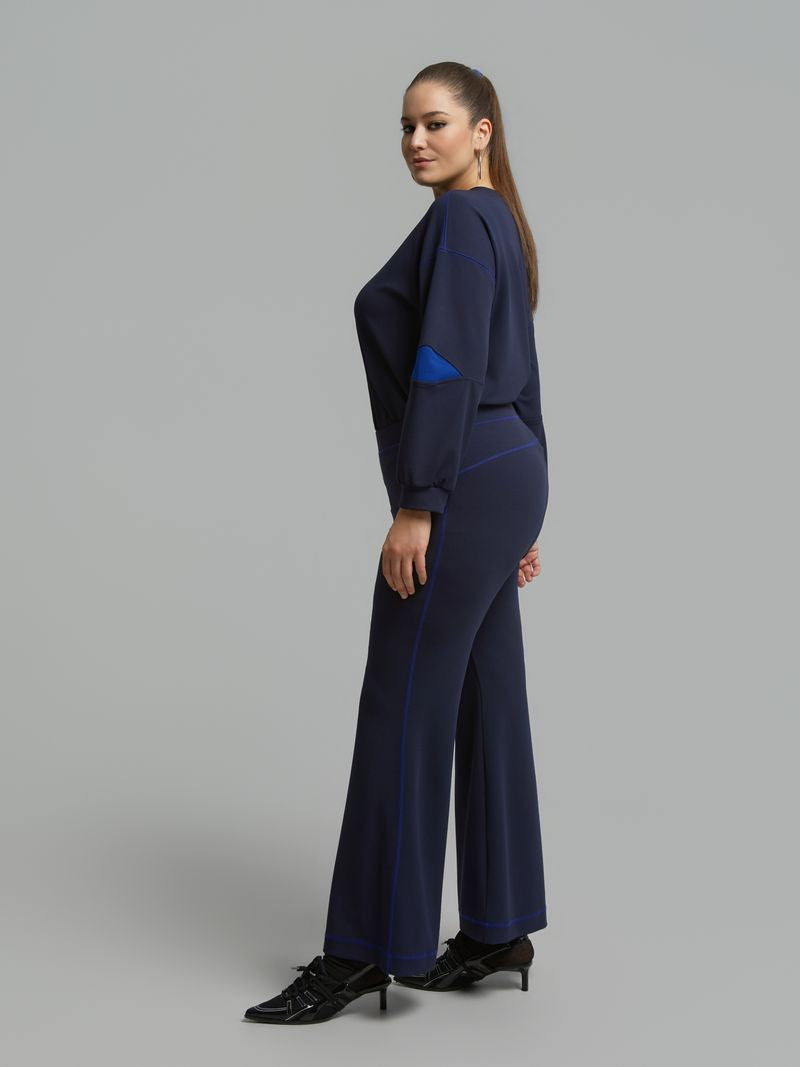 Relaxed Sweatshirt &amp; Flared Pants Set 8601.1026/2044