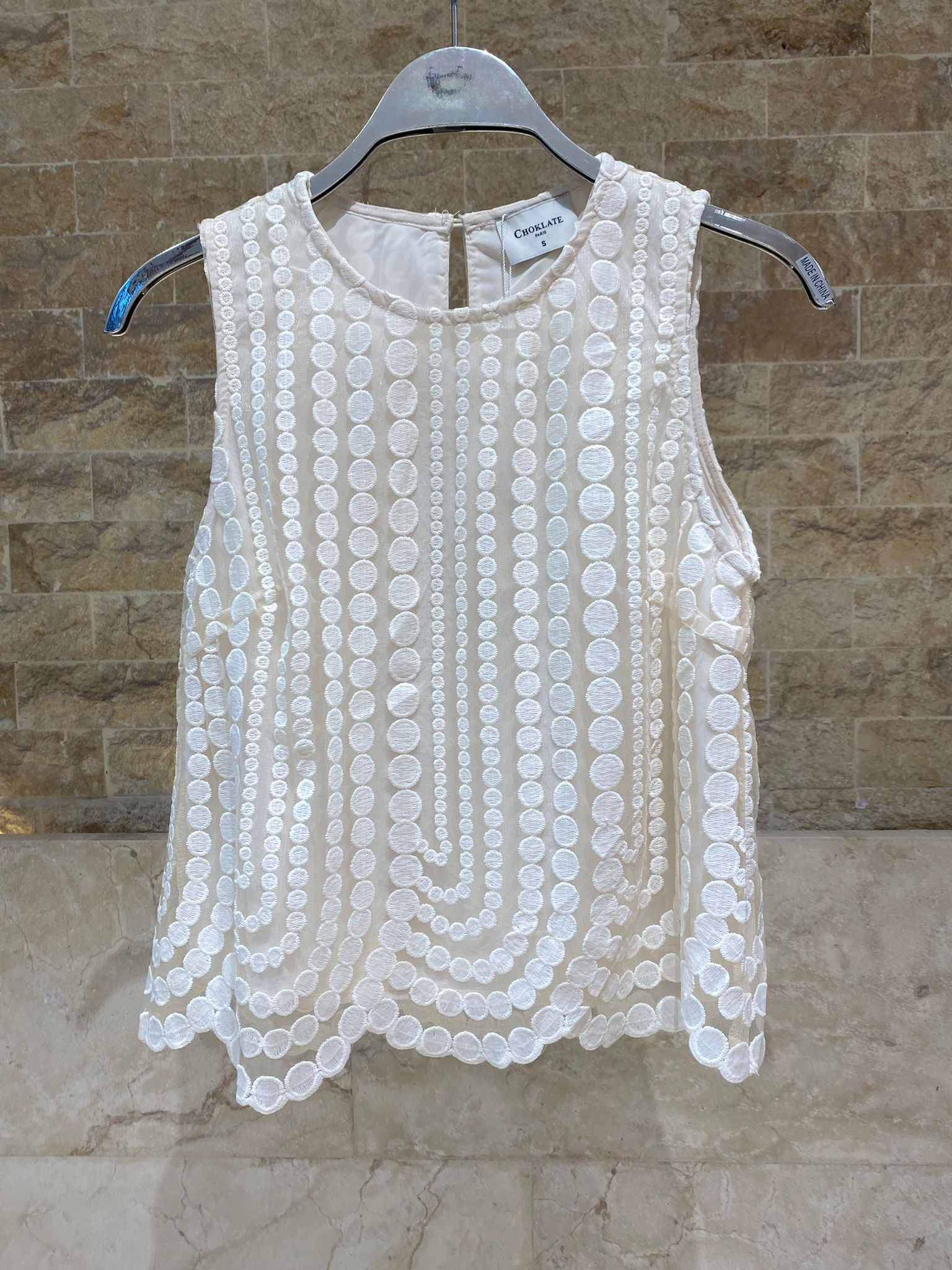 Tulle Sleeveless Top 81077