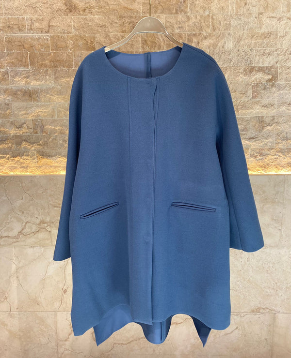 8203.4021 (Long Back Oversized Wool Coat) معطف طويل من الصوف بظهر كبير