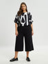 Wide Leg Cotton Cropped Pants - 8301.2051 - Brown Loft