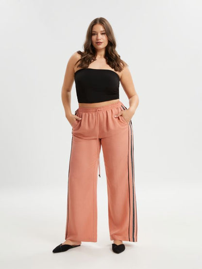 Wide Leg Linen Pants - 8301.2057 - Brown Loft