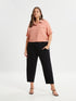High Waist Oversized Cotton Pants - 8301.2066 - Brown Loft