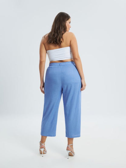 High Waist Linen Pants - 8301.2074 - Brown Loft
