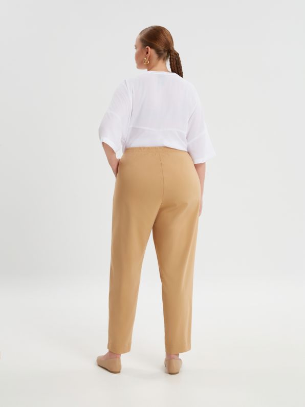 Oversized Cotton Pants - 8301.2078 - Brown Loft