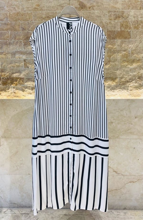 Long Striped Sleeveless Dress - 8301.7084