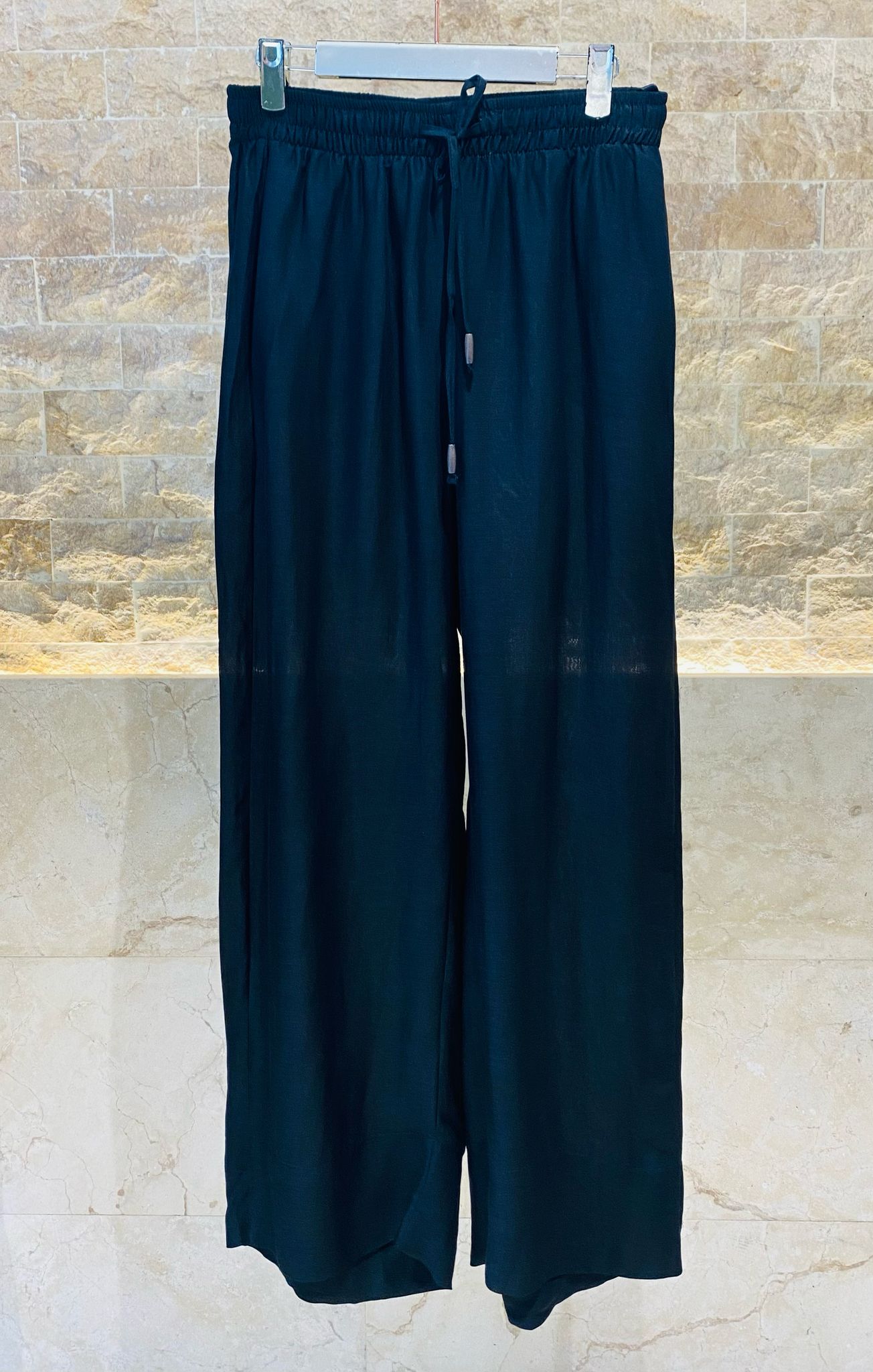 8301.2087 High Waist Wide Leg Linen Pants - Brown Loft