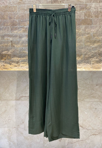 8301.2087 High Waist Wide Leg Linen Pants - Brown Loft