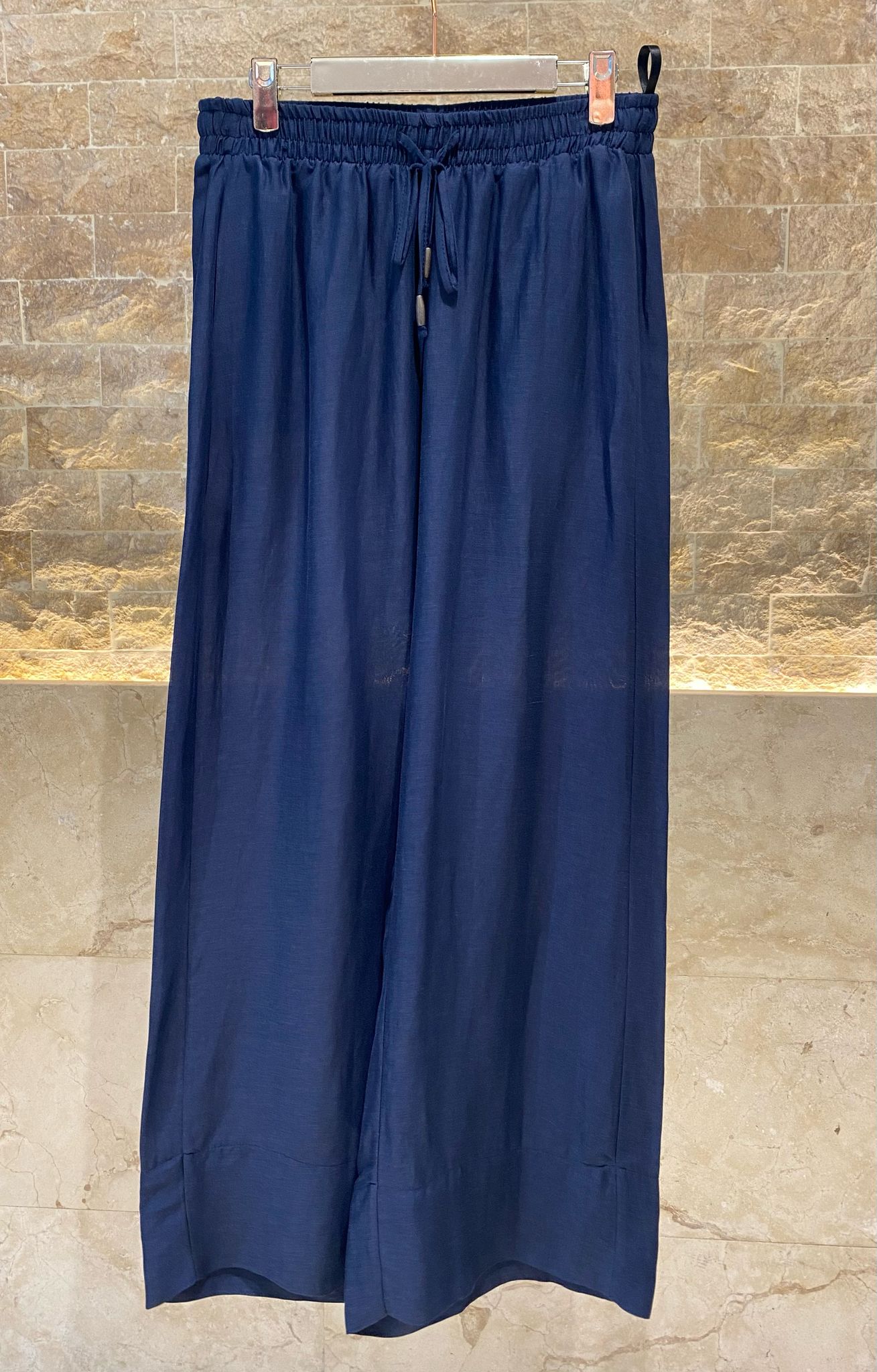 8301.2087 High Waist Wide Leg Linen Pants - Brown Loft