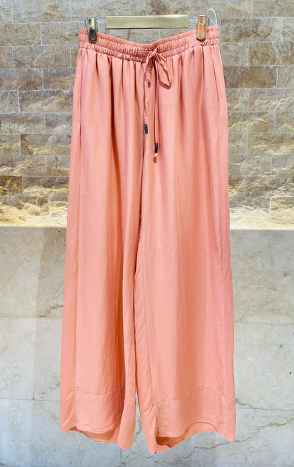 8301.2087 High Waist Wide Leg Linen Pants - Brown Loft