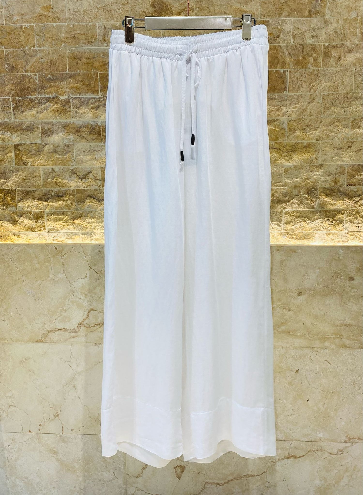 8301.2087 High Waist Wide Leg Linen Pants - Brown Loft