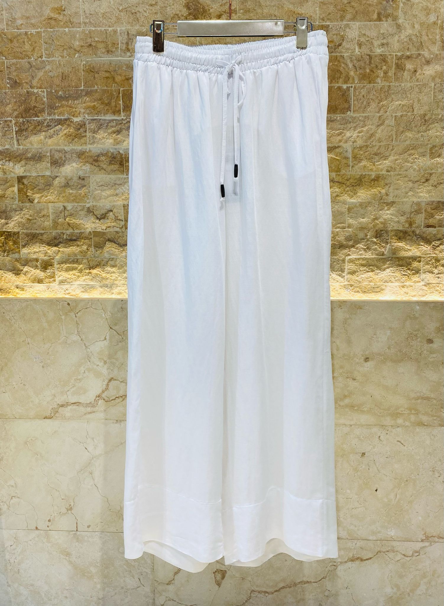 8301.2087 High Waist Wide Leg Linen Pants - Brown Loft