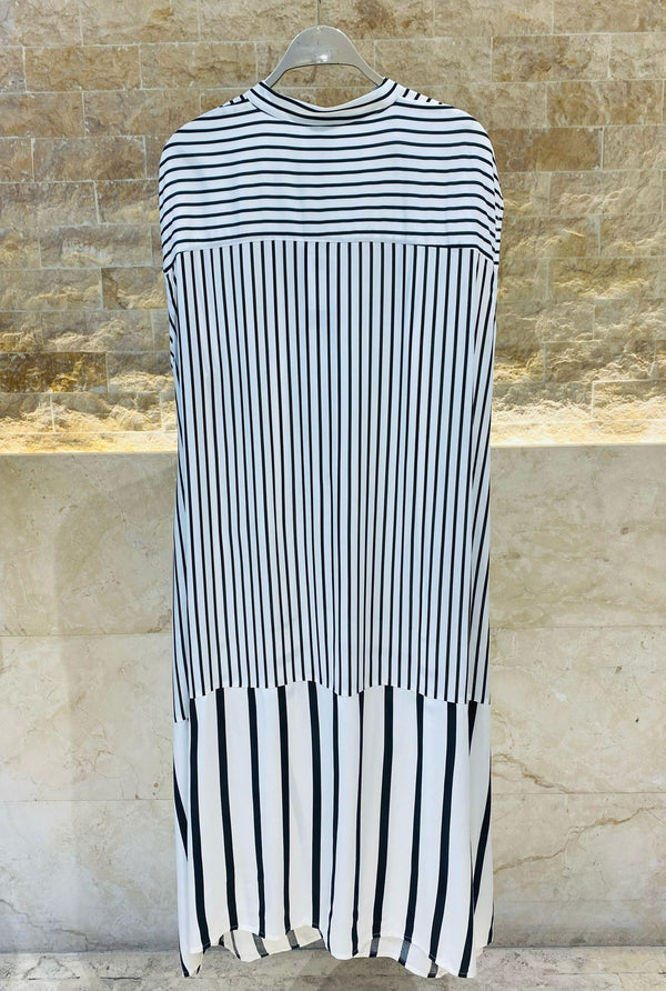 Long Striped Sleeveless Dress - 8301.7084