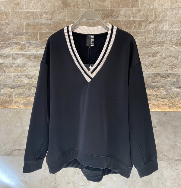 8401.1051 Oversized Sweatshirt Top بلوزة سويت شيرت كبيرة الحجم