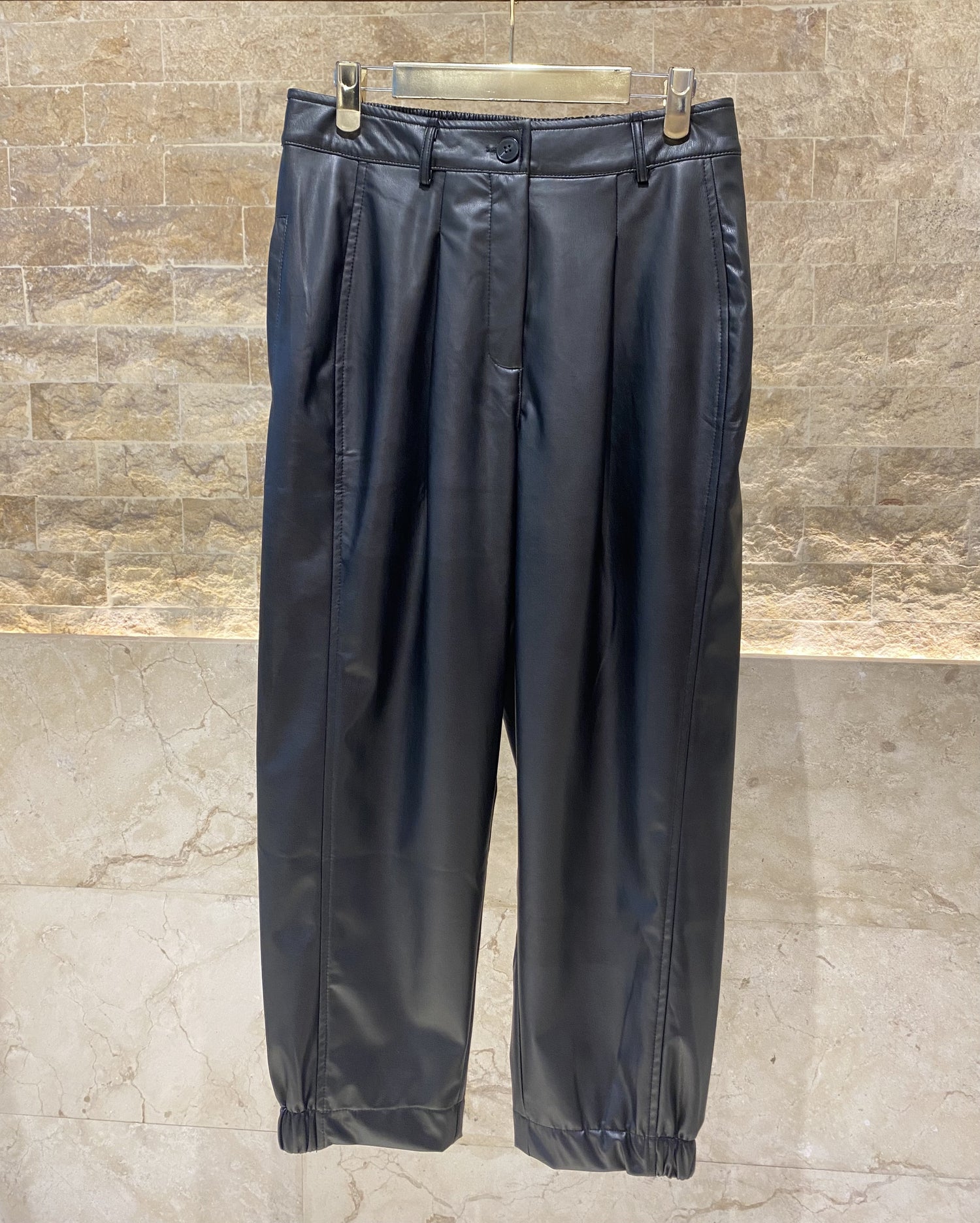 8401.2042 High Waist Faux Leather Pants - Brown Loft