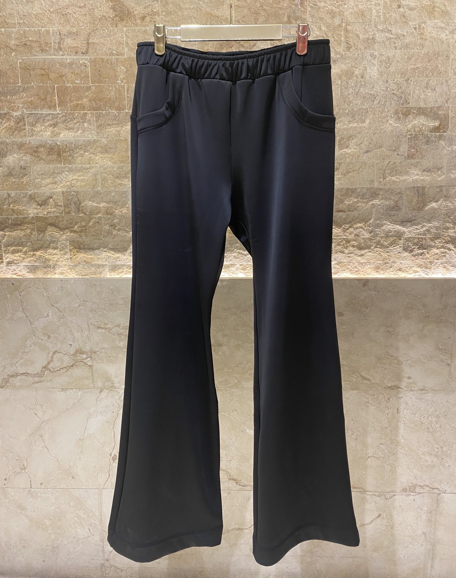 8401.2050 Wide Leg Satin Flared Pants - Brown Loft