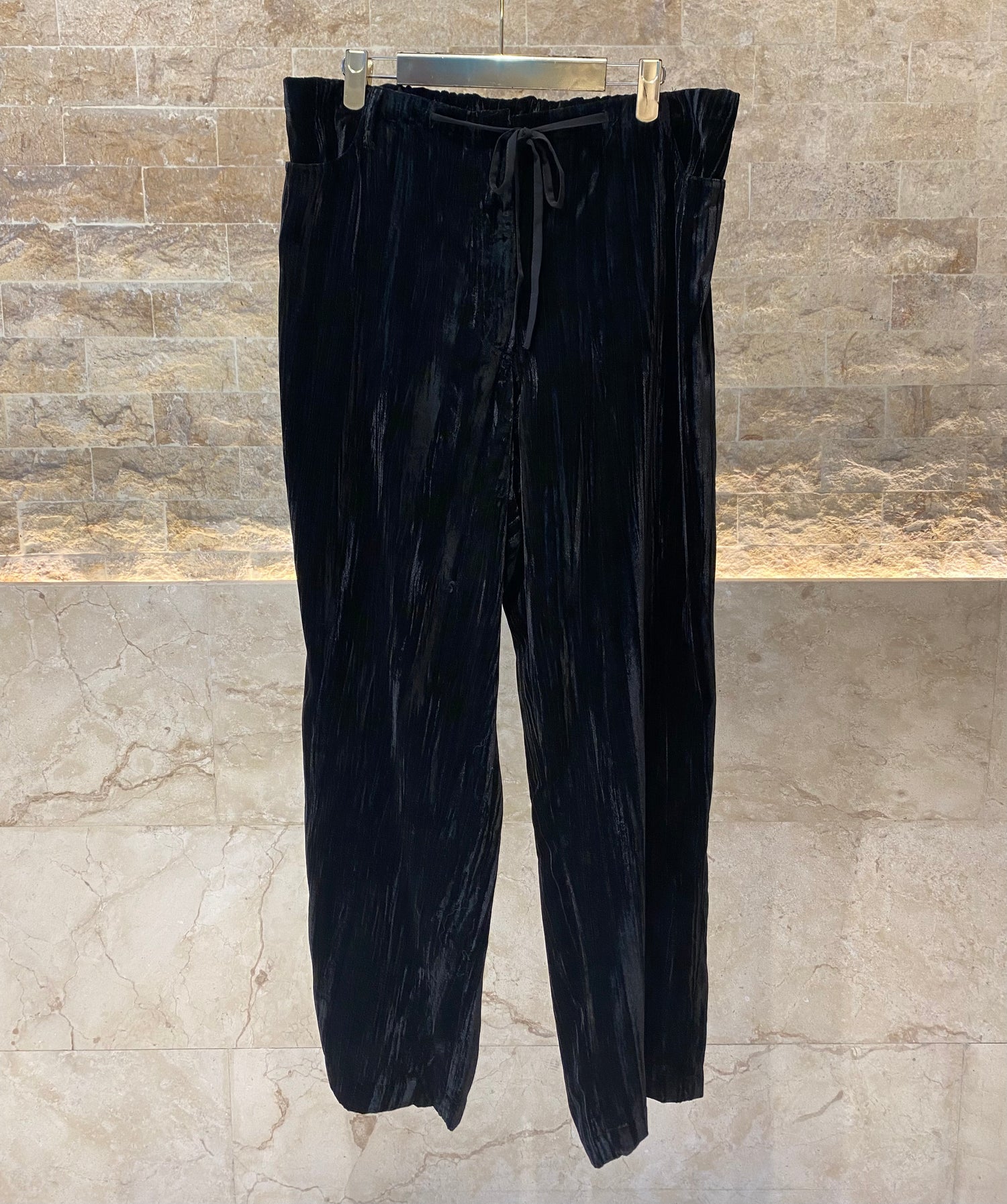 8401.2062 Wide Leg Crushed Velvet Jogger Pants - Brown Loft