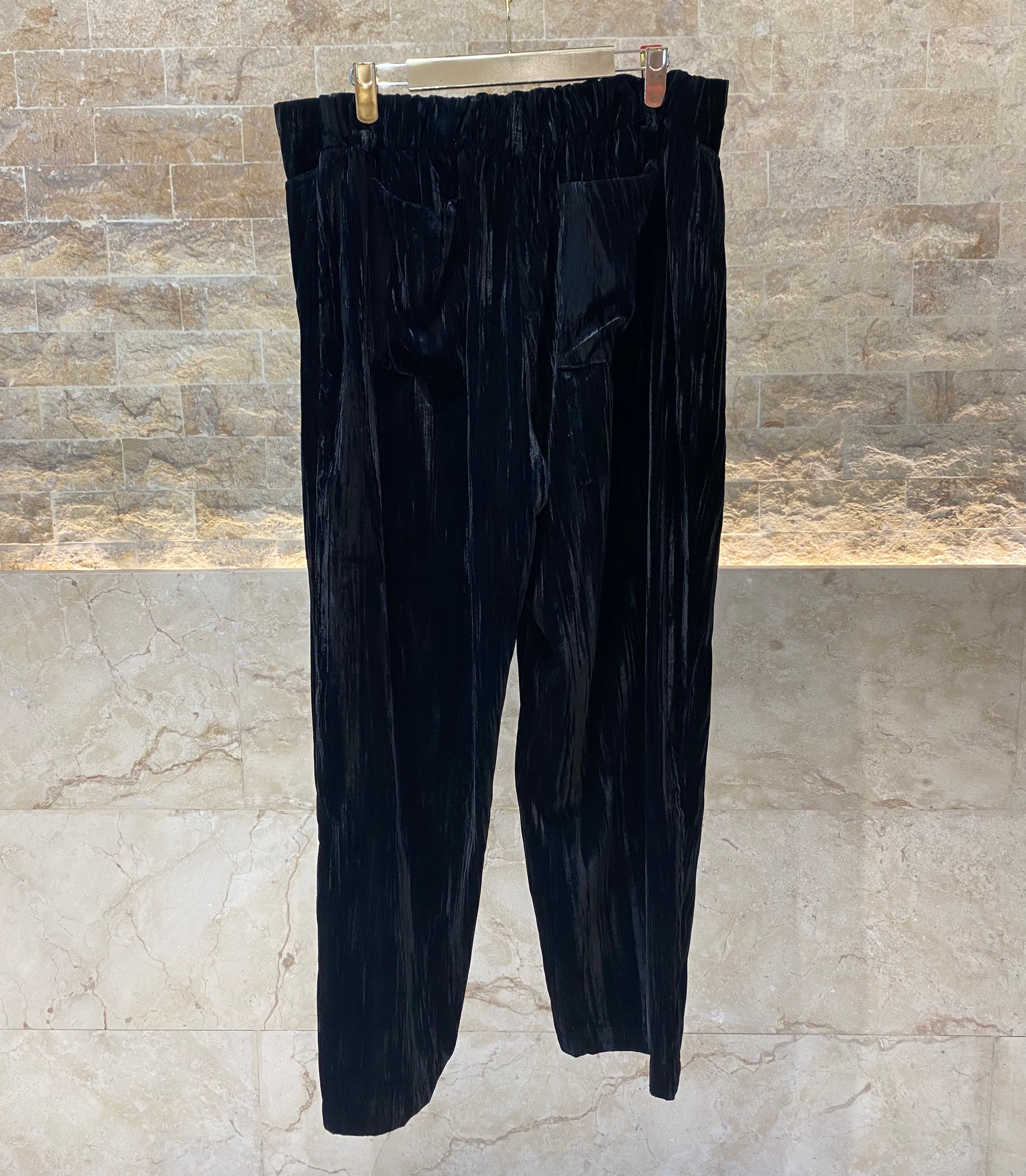 8401.2062 Wide Leg Crushed Velvet Jogger Pants - Brown Loft