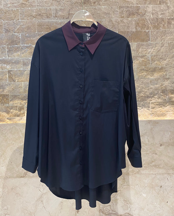 8401.3013 Long Back Oversized Shirt قميص كبير الحجم ذو ظهر طويل
