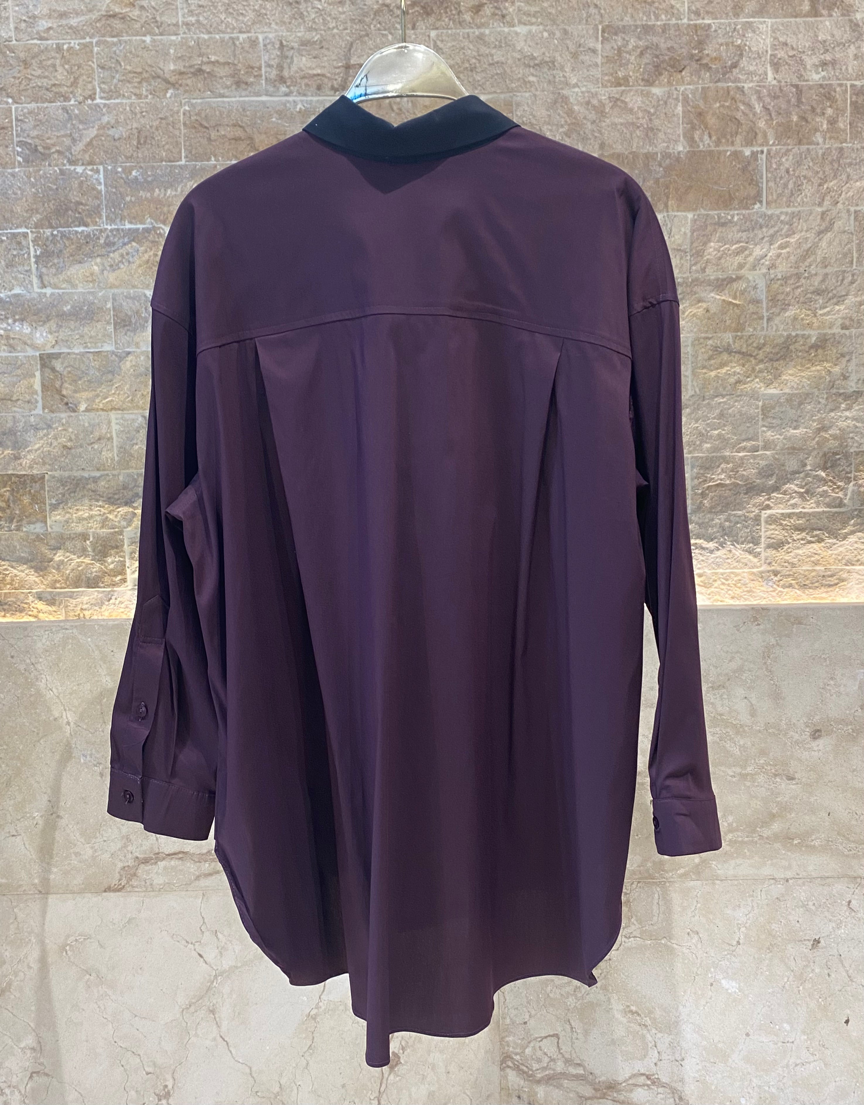 8401.3013 Long Back Oversized Shirt - Brown Loft