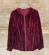 8401.4045  Hooded Crushed Velvet Oversized Jacket سترة كبيرة الحجم من المخمل المكسر بغطاء للرأس - Brown Loft