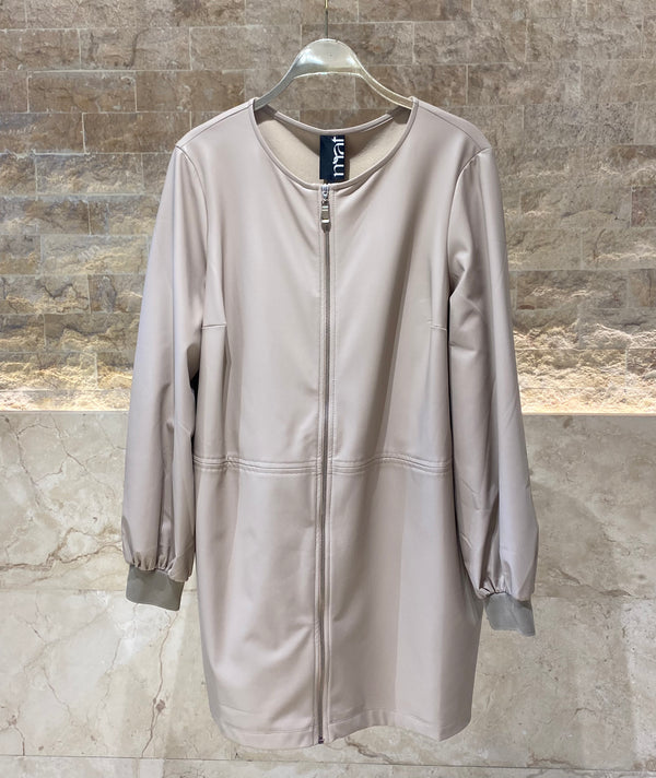 8401.7036 Faux Leather Mini Dress فستان قصير من الجلد الصناعي