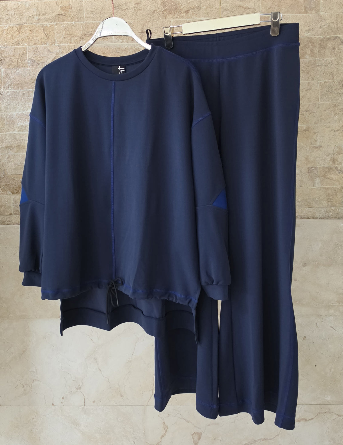 Relaxed Sweatshirt &amp; Flared Pants Set 8601.1026/2044