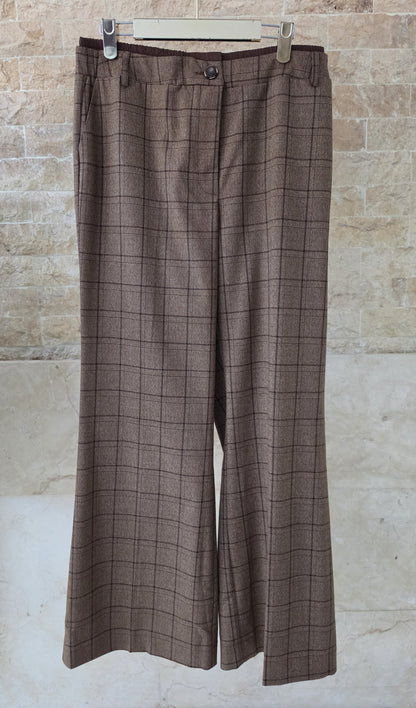 Checked Wide-Leg Trousers 8601.2037