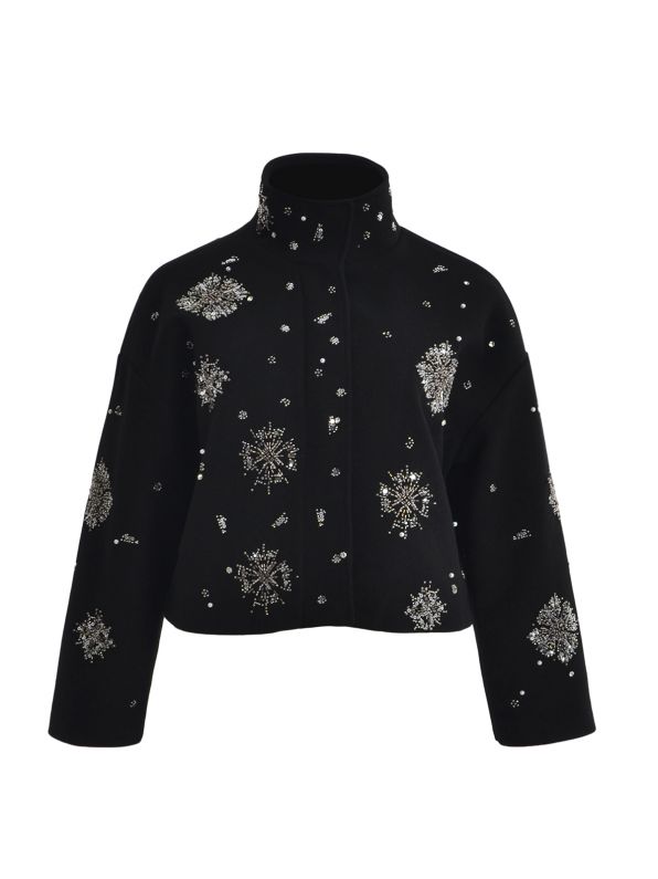 Sequin Detail Zip-Up Jacket 8603.4027.N