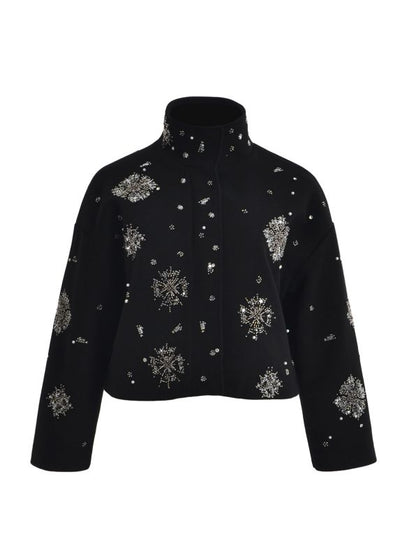 Sequin Detail Zip-Up Jacket 8603.4027.N