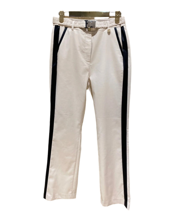 Pants  with Faux Leather Stripe LS2414018 بنطال مع شريط من الجلد الصناعي