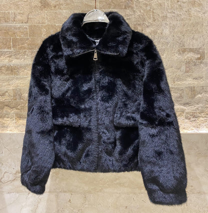Alba Oversized Faux Fur Jacket - Brown Loft