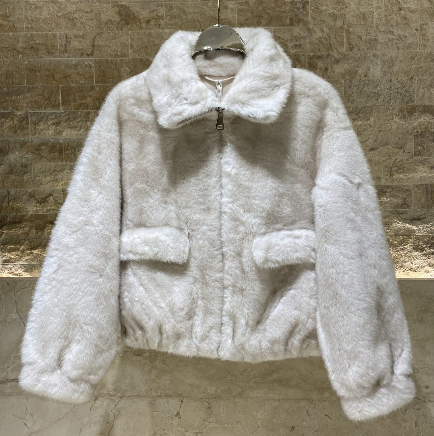 Alba Oversized Faux Fur Jacket - Brown Loft