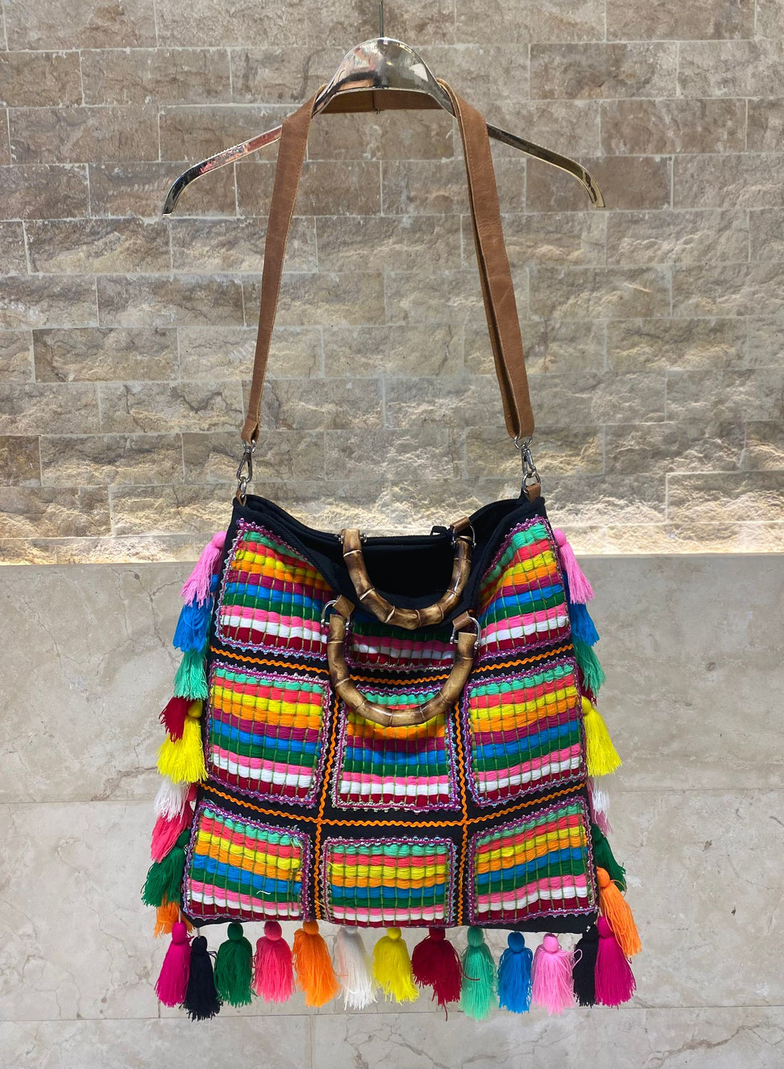 AM-BO003 Big Boho Handbag - Brown Loft