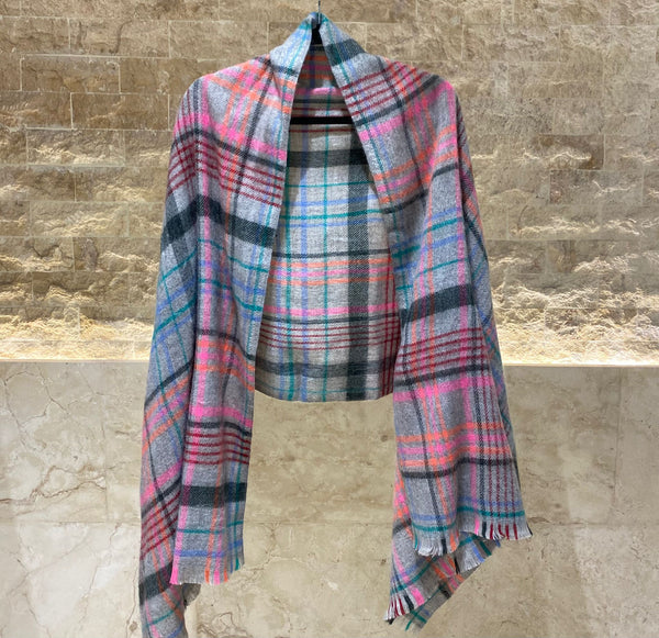 AM-SI2209  Multicolor Checkered Scarf متعدد الألوان وشاح متقلب