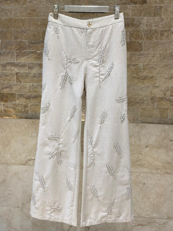 Adelie Embroidered Linen Pants