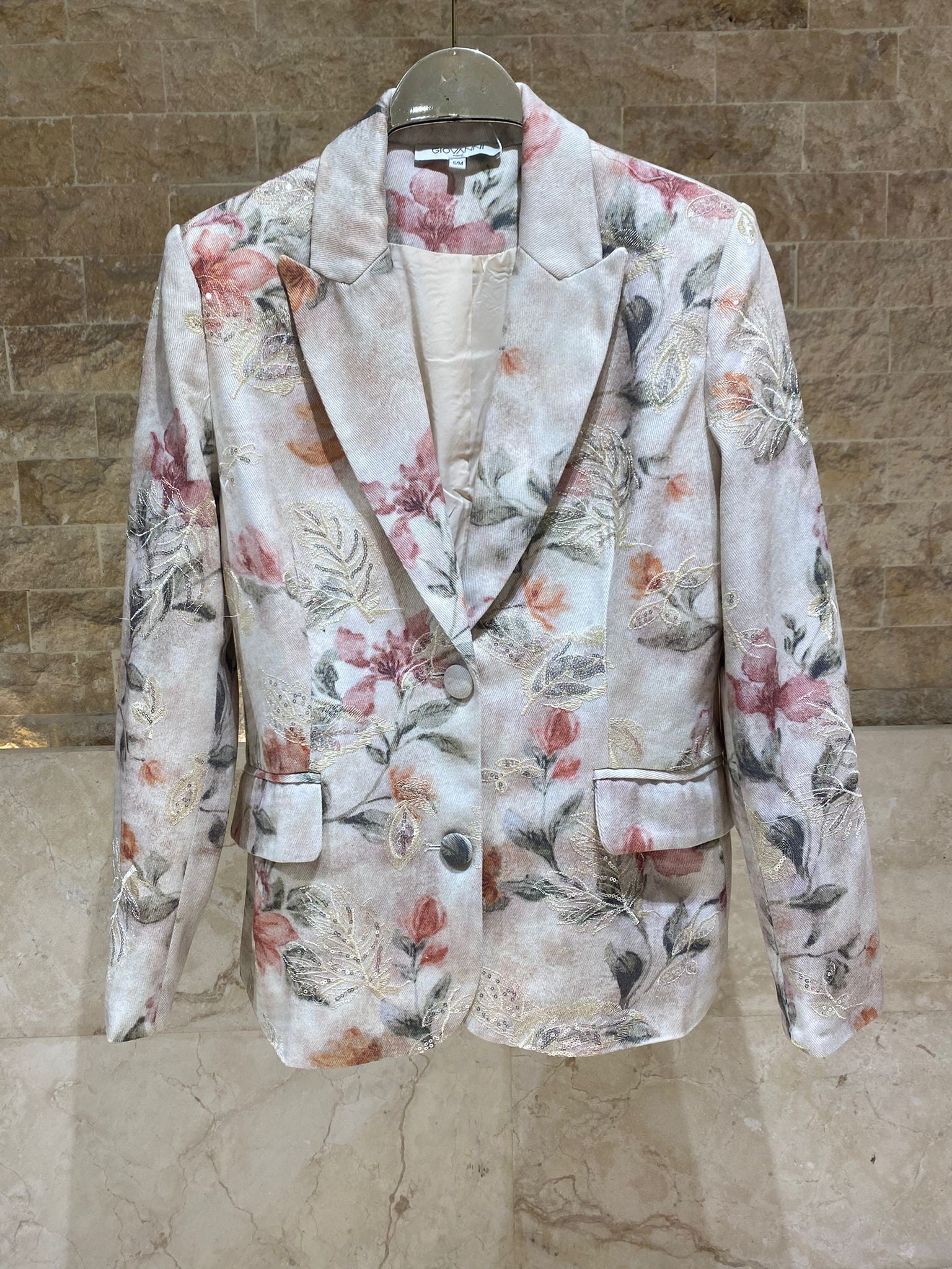 Floral Print Embroidery Jacket Amelie