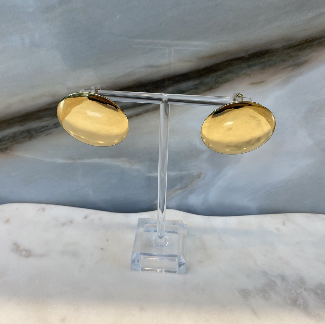 B0210239 Big Round Flat Earrings