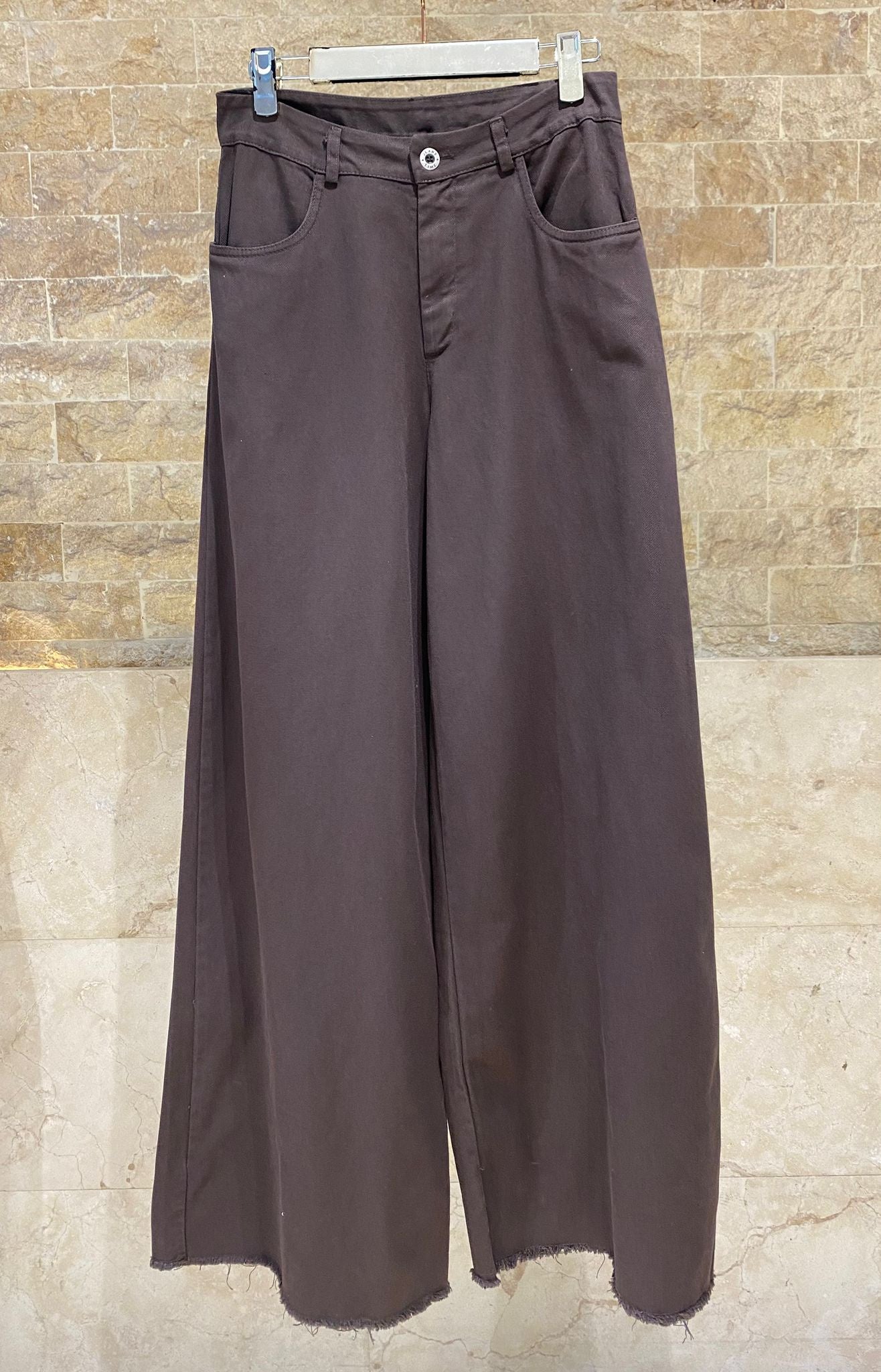 BCG0280-5 Wide Leg Pants - Brown Loft